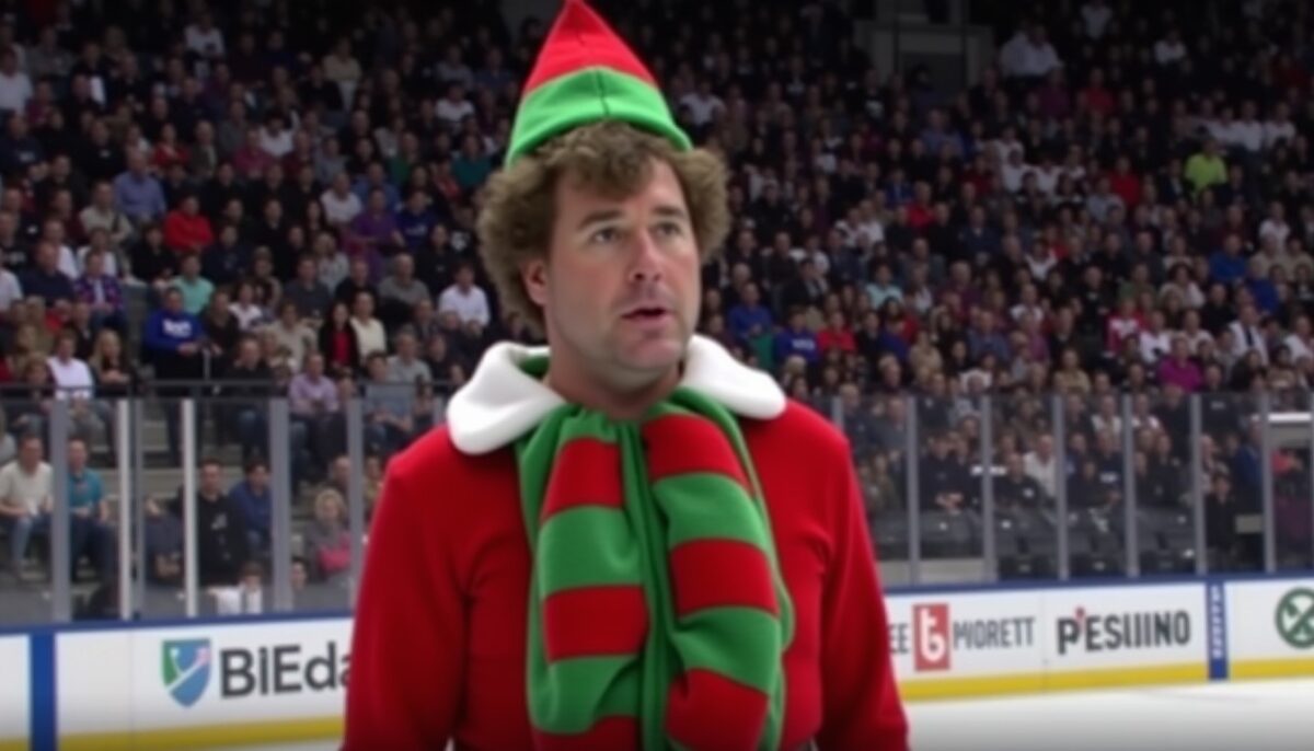 Will Ferrell arbore avec légèreté le costume de Buddy l'Elfe lors du match de hockey des Kings | Vidéo